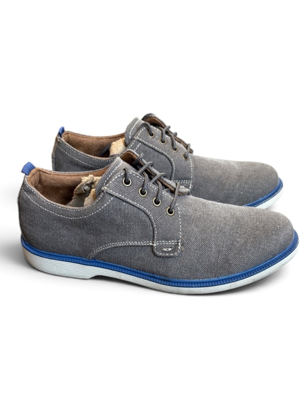 Florsheim SupaCush Highland Oxfords Boy’s 5 Gray Canvas/Leather